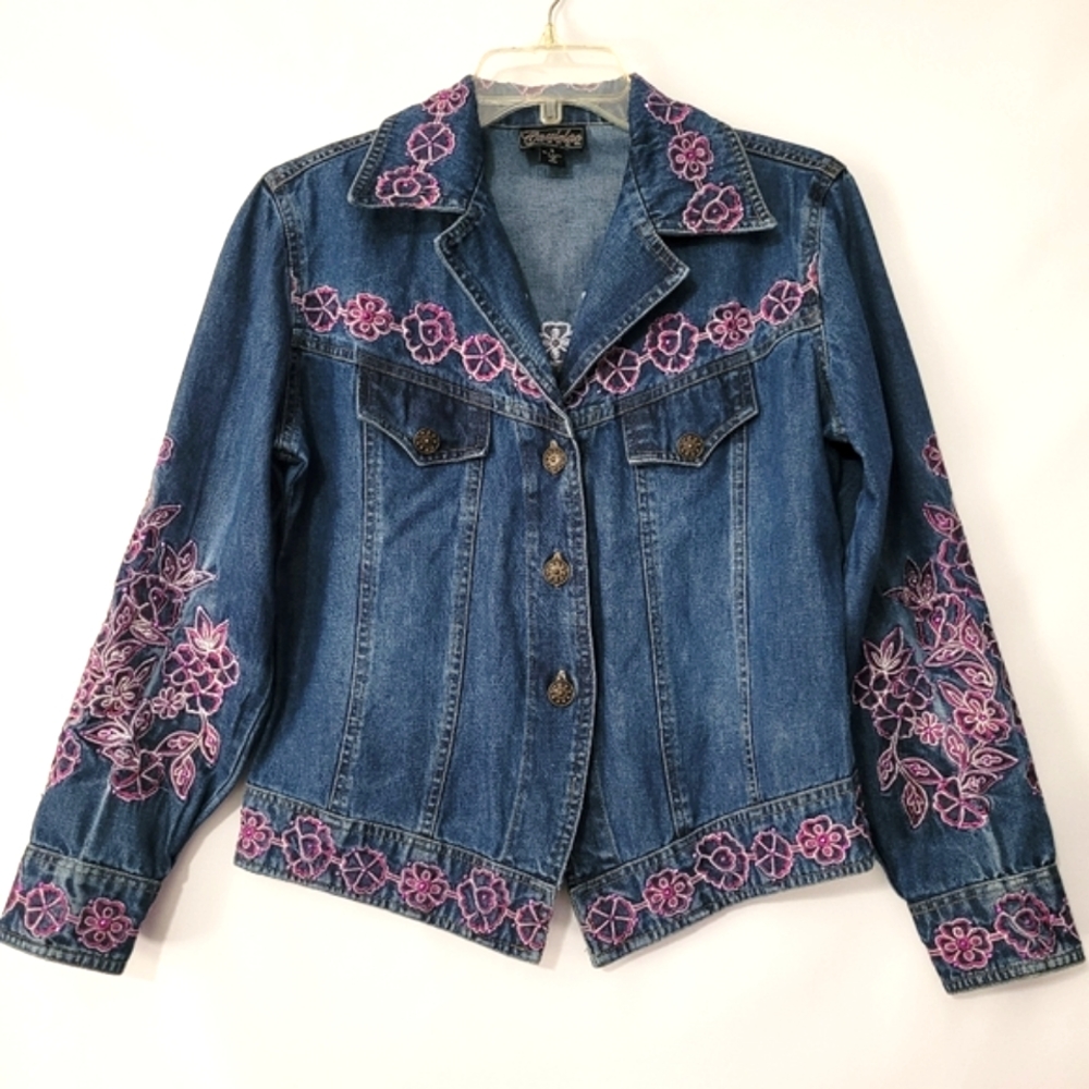 Cattlelac Ranch Embroidered Denim Jacket S